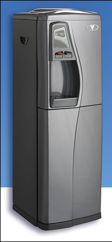 Office cooler with built in water filtration